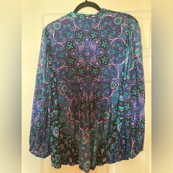 Spell Kiss the Sky Blouse, Blue Jay, Size Medium - Picture 5 of 10